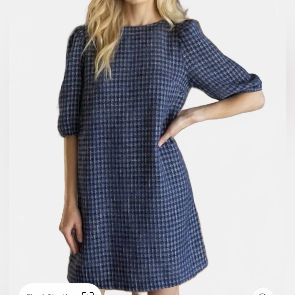 VOY Contrast Bow Back Detailed Shift Dress